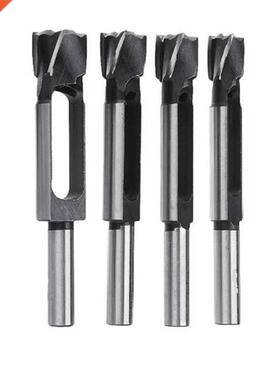 4 Pcs/Set Tenon Dowel Plug Cutter Maker Tapered Snug Plug Cu