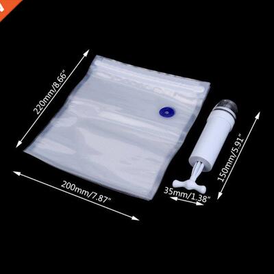 5Pcs Packaging Bag+Food Vacuum Sealer Storage Saver Hand Pum