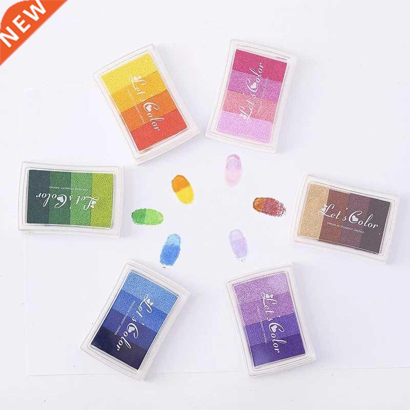 1pcs 4 color Inkpad Ink stamp pad Colorful Cartoon Craft Ink