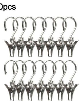 100/50 pcs Heavy Duty Satn Nckel Curtan Clps w/Hook for