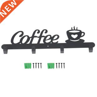 Metal Coffee Mug Holder, Wall Mounted Coffee Cup Rack With C