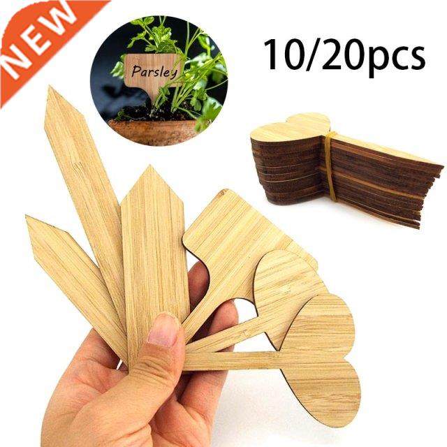 10/20pcs Bamboo Garden Flower Plant Labels Sign Tags Stand M