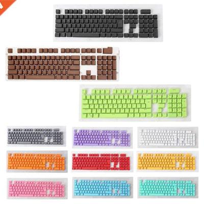 Mechanical Keyboard Keycaps PBT Ergonomic 104 Keys Transpare