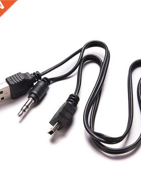 50cm USB Mini Male to Male USB 2.0 5pin Standard + 3.5mm AUX