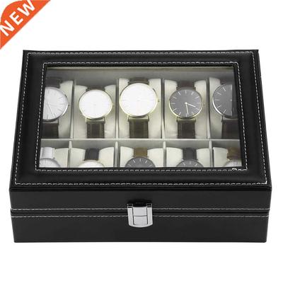 10/6 Grids Wristwatch Box Holder PU Leather Watch Box Watch