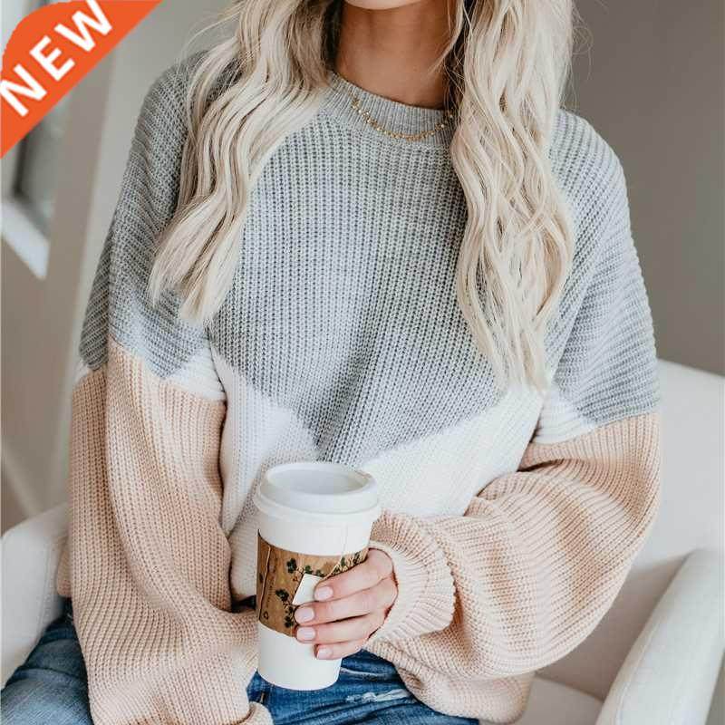 Plus Size Loose Knitted Sweater Women Jumpers Long Sleeve Wo