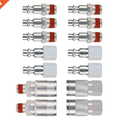 14 Pieces 1/4 Inch Npt Quick Connect Air Coupler And Plug Ki