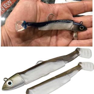 Soft Bai Jig Fake Minnow Black Lure Fishing Head Bait Bionic