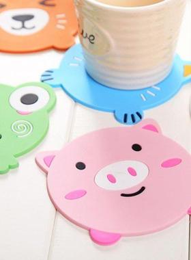 1Pcs Cartoon Animal Shape Silicone Coaster Coffee Table Cup