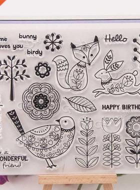 2020 Animal flower Clear Stamps  Scrapbooking Craft Suppl
