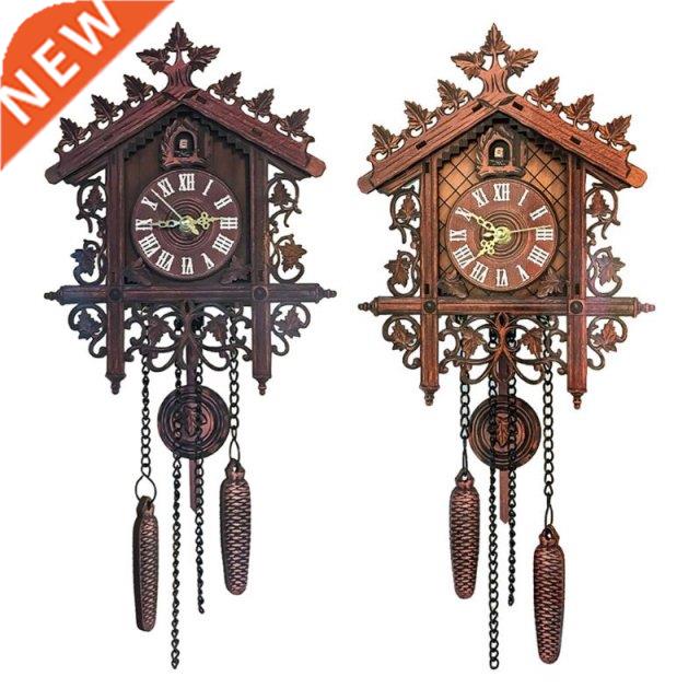 Vintage Wooden Hanging Cuckoo Wall Clock for Living Room Hom