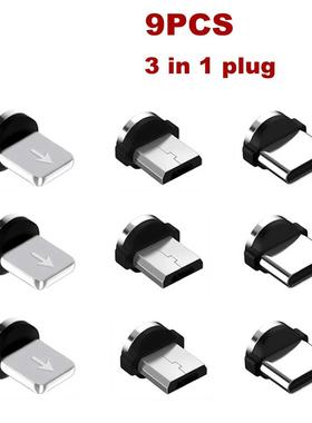 USLION 3 IN 1 Plug 9 Pcs agnetic Tips For iPhone Sasung o