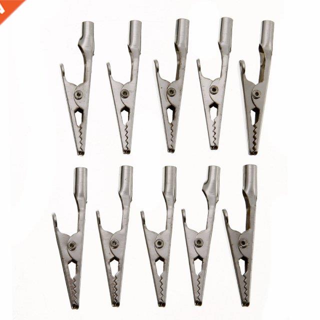 100pcs 51mm Length Electrical Crocodile Clamps Cable Lead Te