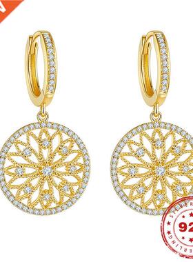 S925 Sterling Silver color Earring Pure Gemstone Women Perid