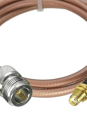 RG142 N Female jack to SMA Female bulkhead Nut Straight Conn