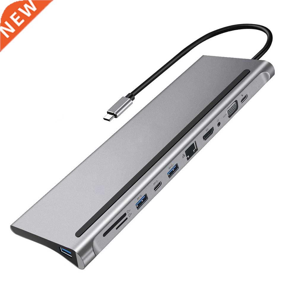 Multfunction Type-C Hub Adapter USB.0 RJ45 TF Reader .5mm