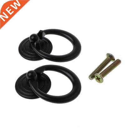2Pcs Furniture Handle Black Kitchen Cabinets Pull Handle Kno