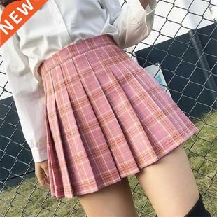 Student Skirt Waist High Shorts Plaid 2022 line Women