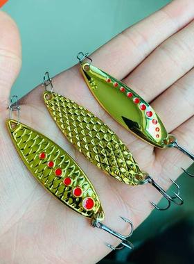 Se?uelo duro de pesca de trucha, cuchara giratoria de Metal,