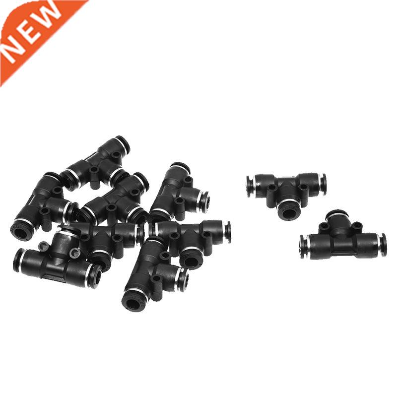 10 Pcs Pneumatic 6mm to 6mm In Connector Tee Shaped Fittings