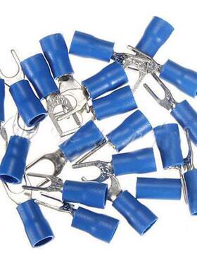100pc Insulted Fork Spde Wire Connector Electricl Crimp T