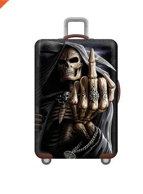 3D Skull Travel Luggage Cover Washable Dustproof Anti-Scratc