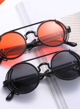 Punk Steampunk Sunglasses Double Spring Leg Glasses Men's Br