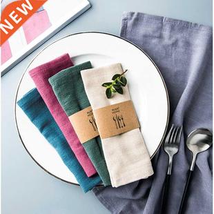 High-grade Plain Cotton Linen Napkins Tea Towels Good Water
