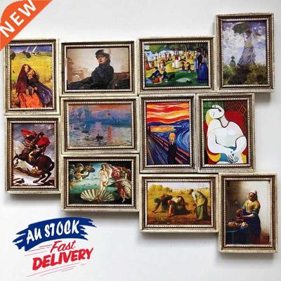 World Famous Painting Fridge Magnets Van Gogh Mona Lisa Refr