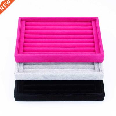 Velvet Suede Ring Earrings Organizer Ear Studs Jewelry Displ