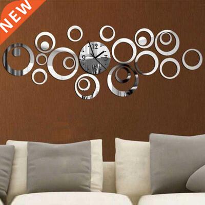 Wall Clock 3D Quartz Acrylic Mirror Modern Watch Horloge Rel