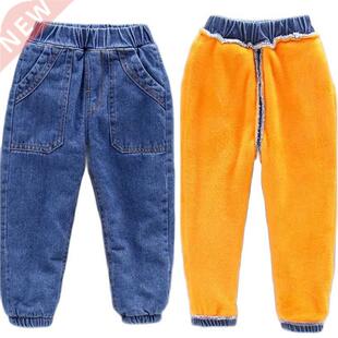 Winter Baby Boys Trousers 1-6Y Little Kids Denim Jeans Cowbo