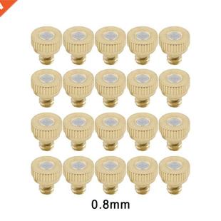 Misting Nozzle 0.1mm 20PCS Orifice Brass 0.8mm Wate Threaded