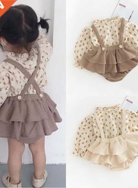 Baby Girl Clothes Spring Summer Linen Cotton Girls Floral Pu