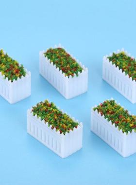 5pcs Models 25X12MM Rectangle Flower Beds 1:50 Plastic Garde
