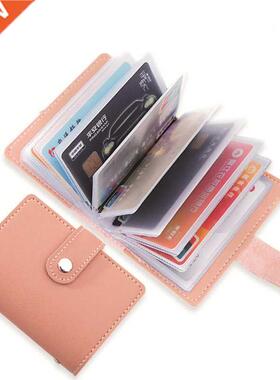 Women's 26 Cards Slim PU Leather ID Credit Card Holder Pocke
