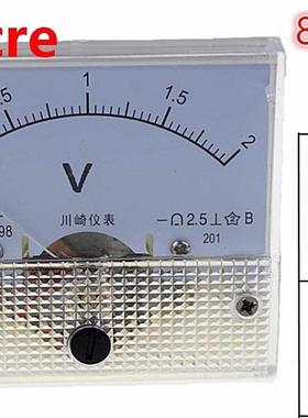 1PCS 85C1 2V Analogue DC Voltage Needle Panel Meter Voltmete