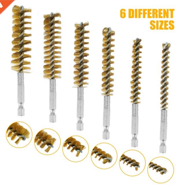 12Pcs Wre Tube Cleanng Brush Machnery Pant Remover Rust