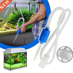 Aquarium Siphon Fish Tank Syphon Vacuum Cleaner Pump Semi-au