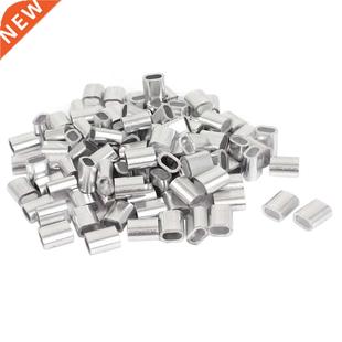 Rope Aluminum Crimps Hole 100p Cable Wire Clip 2.5mm Sleeves