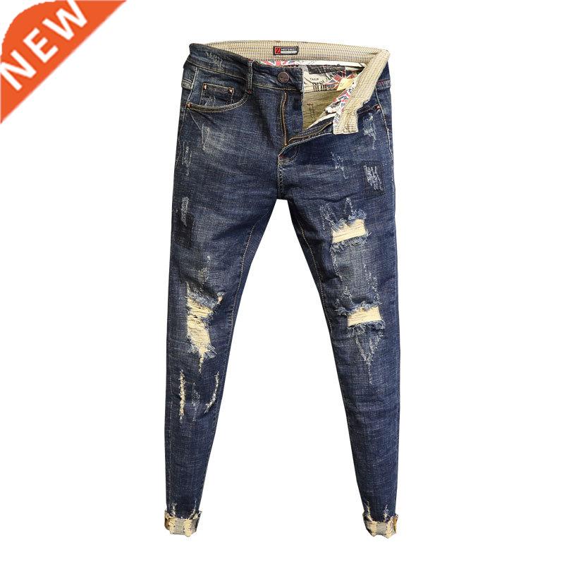 Wholesale 2021 Fashion No Ironing Low Waist Washing Raw Edge