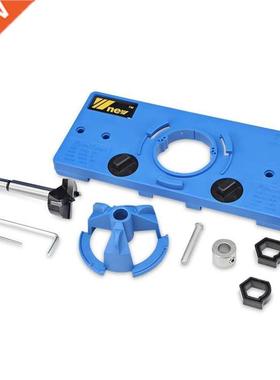 NEW 35MM Cup Style Hinge Boring Jig Drill Guide Set Door Hol