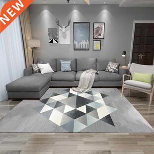 Geometric Carpet for Living Room Anti-slip Pattern Print Ind