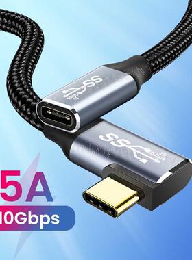 5A 100W Elbow USB 3.1 Type C Cable 10Gbps USB Fast Data Cabl