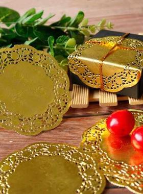 50Pcs 3.5 Inch Hollow Floral Round Lace Paper Doilies Party