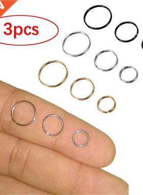 3pcs Stainless Steel Rings Nose Hoop Ear Piercing Tragus Min
