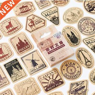 Vintage pack Travelling Adhesive Decorative Stickers Pcs
