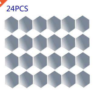 24Pcs 3D Mirror Wall Stickers DIY Living Room TV Background