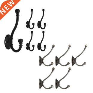 5 Pieces Wall Mounted Coat Hook Robe Hooks Cloth Hanger Rust