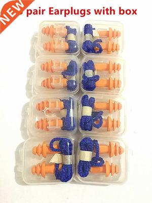 8pair with box Soft Silicone Corded Ear Plugs ears Protector